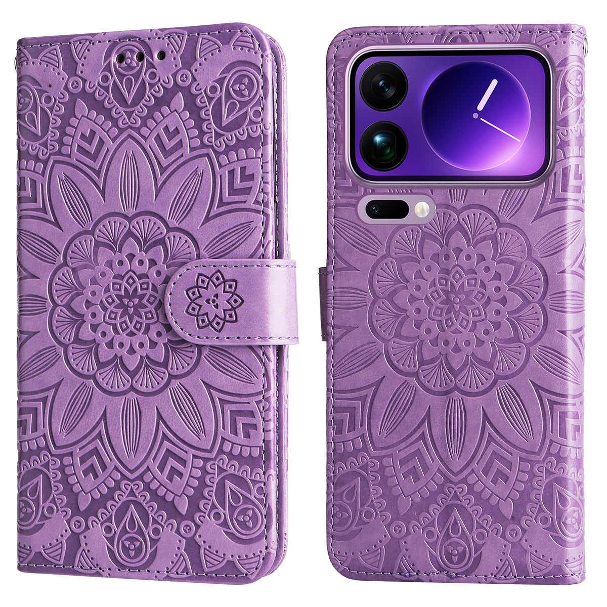 For Xiaomi 17 Pro Max Case Sunflower Imprint Leather Wallet Phone Cover