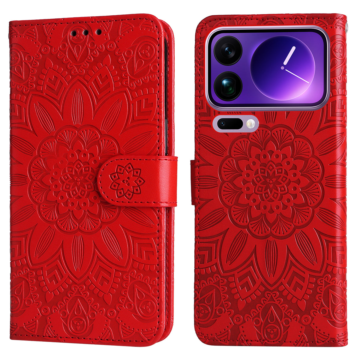 For Xiaomi 17 Pro Max Case Sunflower Imprint Leather Wallet Phone Cover