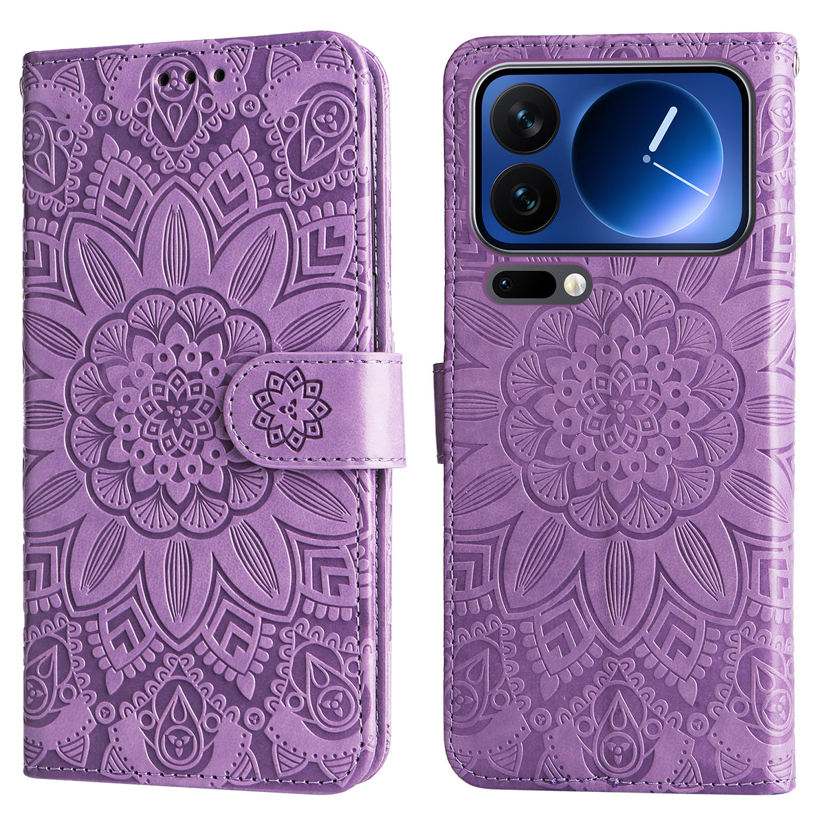 For Xiaomi 17 Pro Case Sunflower Imprint Leather Wallet Phone Cover