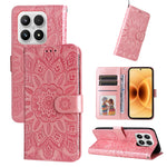 For Xiaomi 17 Case Sunflower Imprint Leather Wallet Phone Cover