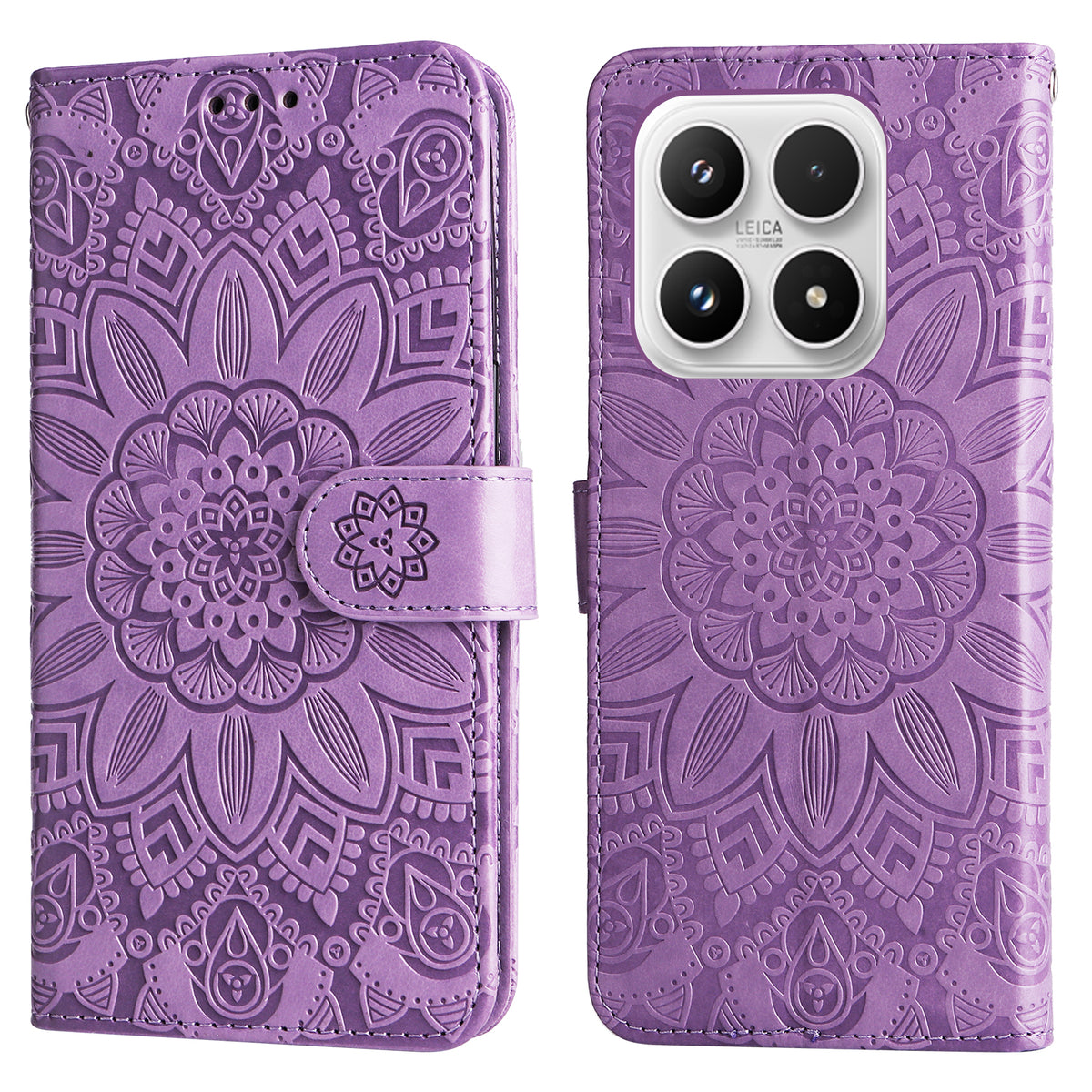 For Xiaomi 17 Case Sunflower Imprint Leather Wallet Phone Cover