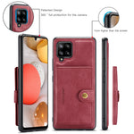 JEEHOOD til Samsung Galaxy A42 5G Cover J01 Retro Læder Telefon Bagside Cover med Aftagelig Magnetisk Kortlomme