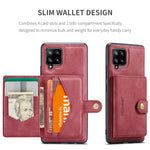 JEEHOOD til Samsung Galaxy A42 5G Cover J01 Retro Læder Telefon Bagside Cover med Aftagelig Magnetisk Kortlomme