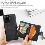 JEEHOOD För Samsung Galaxy S20 Ultra Skal J01 Retro Läder Baksida mobil med Avtagbar Magnetisk Korthållare