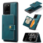 JEEHOOD För Samsung Galaxy S20 Ultra Skal J01 Retro Läder Baksida mobil Med Avtagbar Magnetisk Korthållare