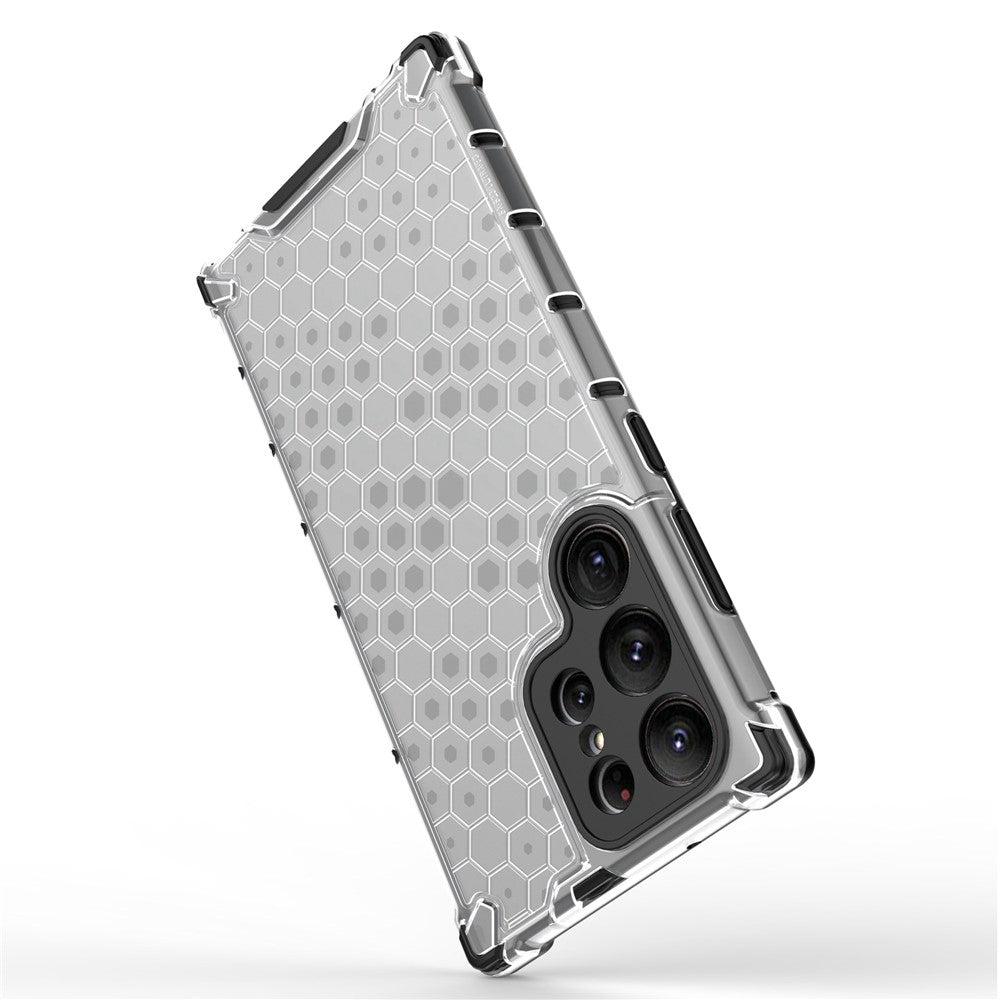 Shockproof Case for Samsung Galaxy S23 Ultra Honeycomb Textured Phone Case TPU + PC Protective Cover