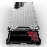 Shockproof Case for Samsung Galaxy S23 Ultra Honeycomb Textured Phone Case TPU + PC Protective Cover
