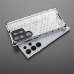 Shockproof Case for Samsung Galaxy S23 Ultra Honeycomb Textured Phone Case TPU + PC Protective Cover