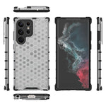 Shockproof Case for Samsung Galaxy S23 Ultra Honeycomb Textured Phone Case TPU + PC Protective Cover
