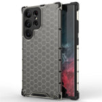Shockproof Case for Samsung Galaxy S23 Ultra Honeycomb Textured Phone Case TPU + PC Protective Cover