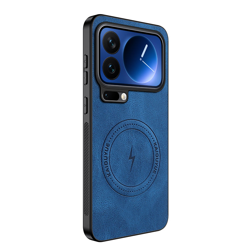 WANLONFENG For Xiaomi 17 Pro Max Magnetic Case  SD1 Series Nappa Texture PC TPU Phone Cover