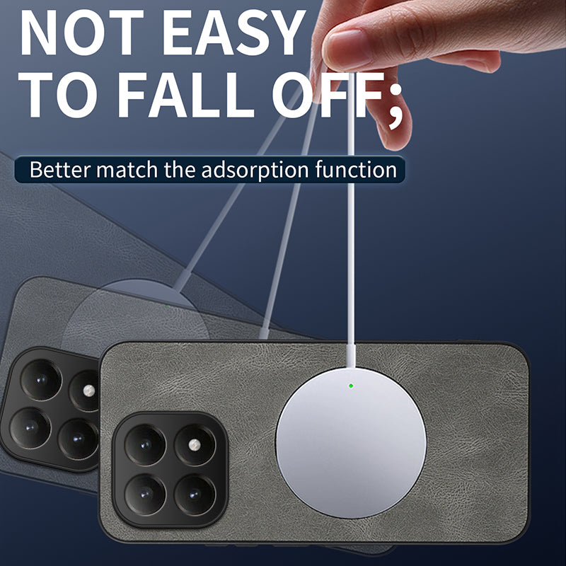 WANLONFENG Magnetiskt Skal För Xiaomi 15T SD1-serien Nappatextur PC TPU mobilskal