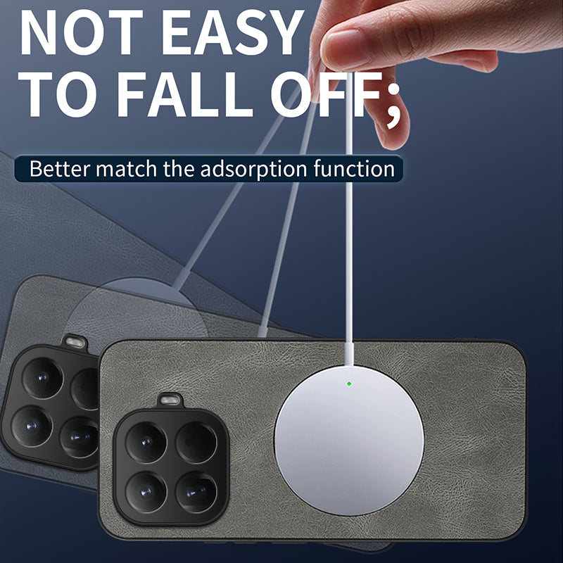WANLONFENG For Xiaomi 15T Pro Magnetic Case  SD1 Series Nappa Texture PC TPU Phone Cover