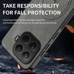 WANLONFENG For Xiaomi 15T Pro Magnetic Case  SD1 Series Nappa Texture PC TPU Phone Cover