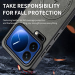 WANLONFENG For Xiaomi 17 Pro Magnetic Case  SD1 Series Nappa Texture PC TPU Phone Cover