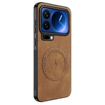 WANLONFENG For Xiaomi 17 Pro Magnetic Case  SD1 Series Nappa Texture PC TPU Phone Cover