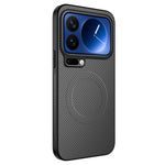 WANLONFENG For Xiaomi 17 Pro Max Magnetic Case  TQ Series Carbon Fiber Texture PC TPU Phone Cover