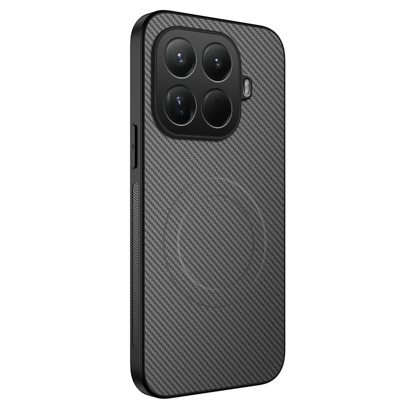 WANLONFENG For Xiaomi 15T Pro Magnetic Case  TQ Series Carbon Fiber Texture PC TPU Phone Cover