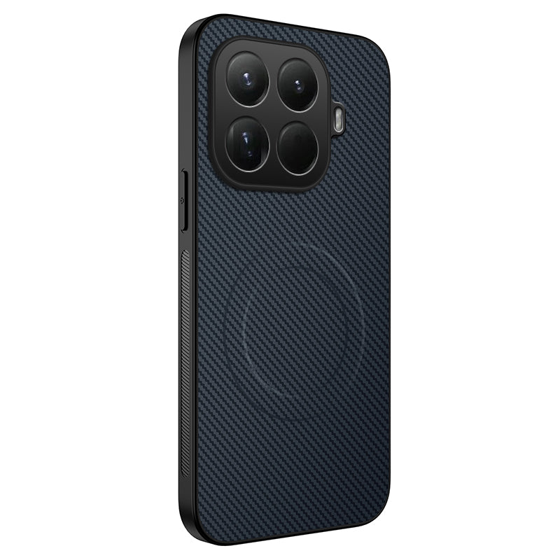 WANLONFENG For Xiaomi 15T Pro Magnetic Case  TQ Series Carbon Fiber Texture PC TPU Phone Cover
