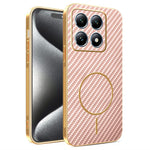 For Xiaomi 15T Phone Case Carbon Fiber Textured Electroplated TPU Back Cover