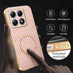 For Xiaomi 15T Phone Case Carbon Fiber Textured Electroplated TPU Back Cover