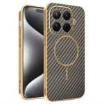 Xiaomi 15T Pro mobilskal kolfiberstrukturerat elektropläterat TPU-bakstycke