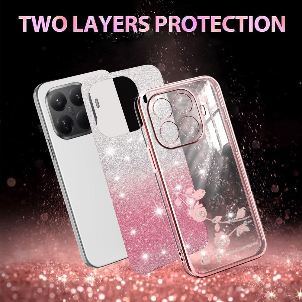 KADEM For Xiaomi 15T Pro (Global) Case Flower TPU Flexible Gradient Phone Cover