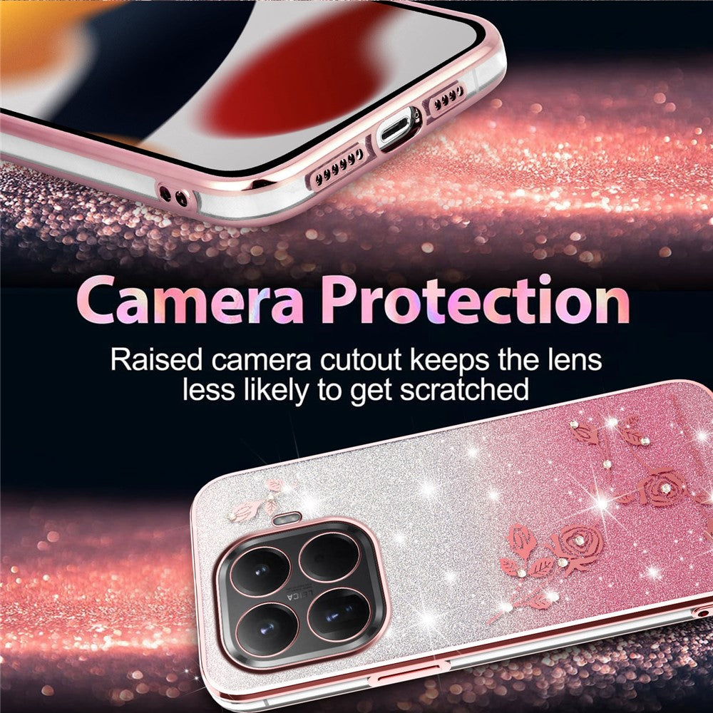 KADEM For Xiaomi 15T Pro (Global) Case Flower TPU Flexible Gradient Phone Cover