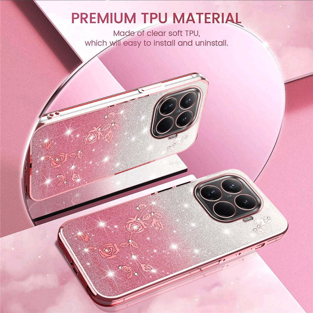 KADEM For Xiaomi 15T Pro (Global) Case Flower TPU Flexible Gradient Phone Cover