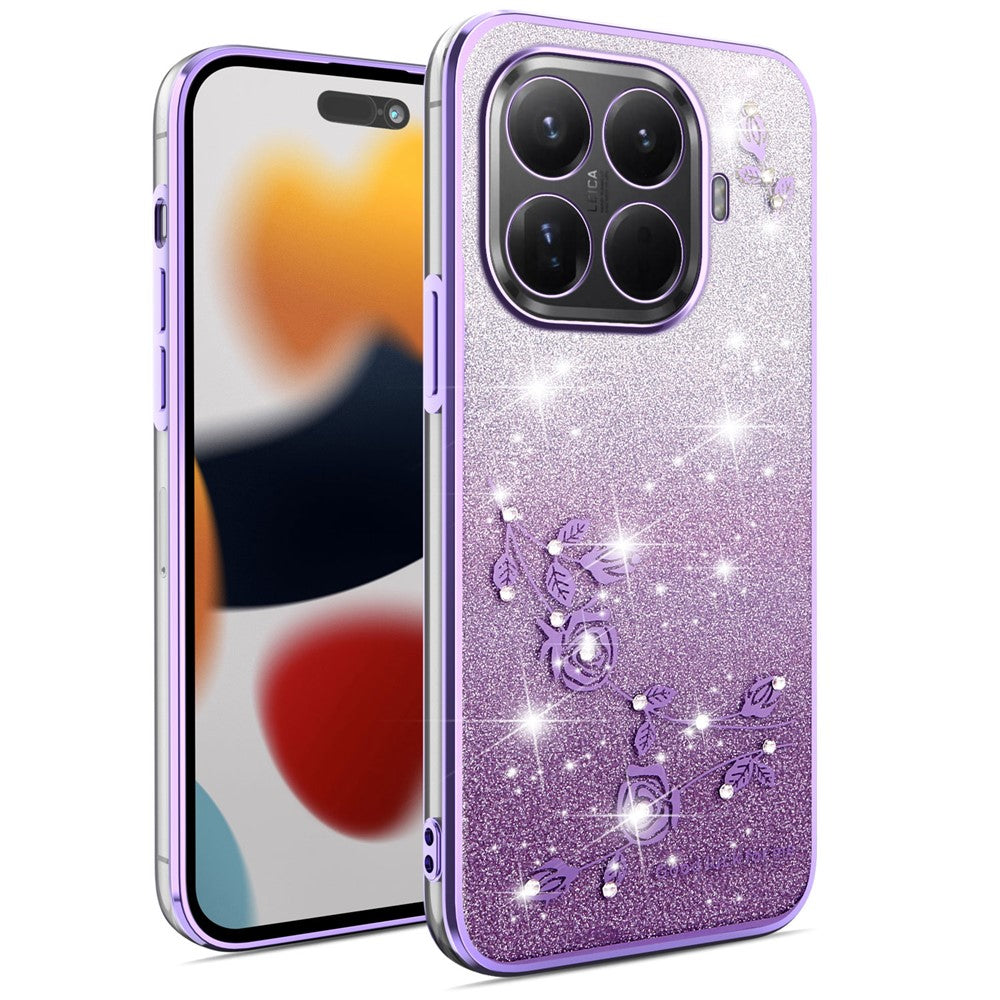 KADEM For Xiaomi 15T Pro (Global) Case Flower TPU Flexible Gradient Phone Cover