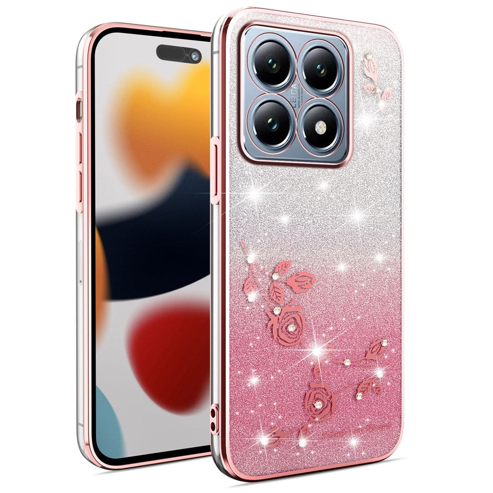 KADEM For Xiaomi 15T Case Flower TPU Flexible Gradient Phone Cover