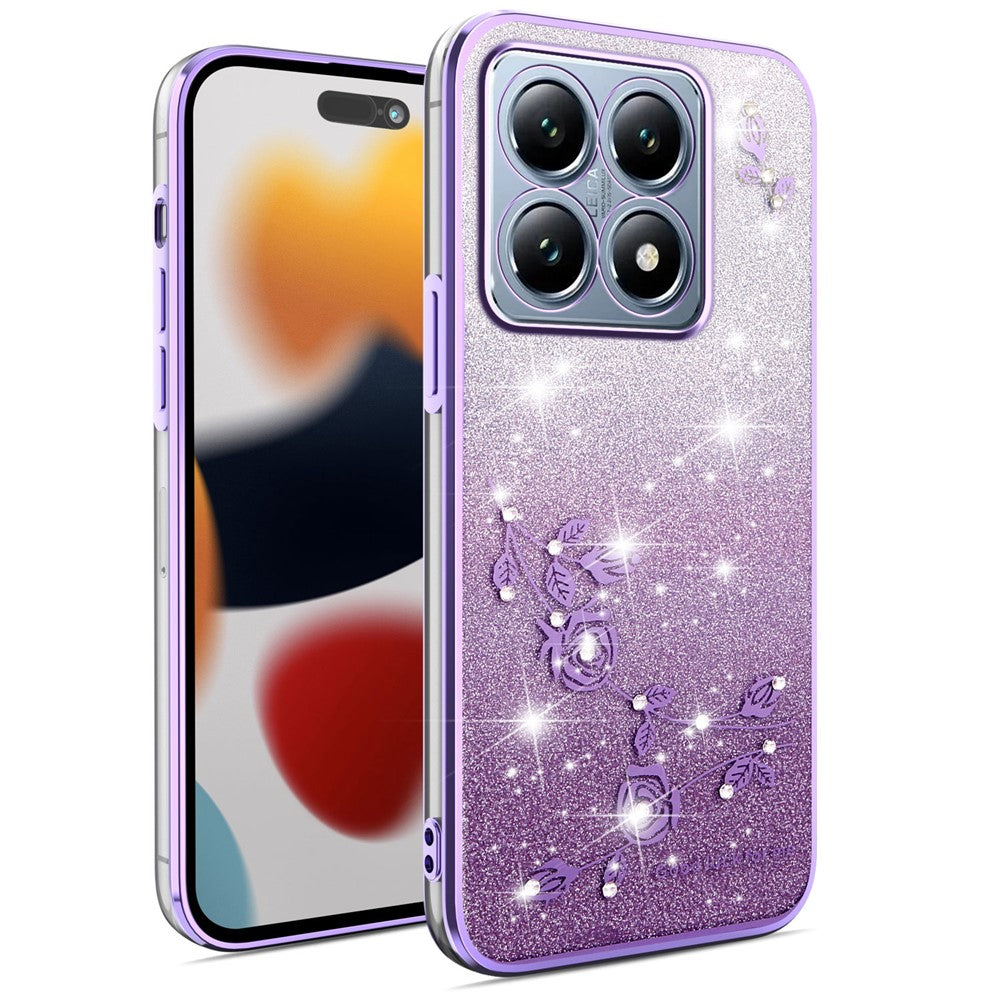 KADEM For Xiaomi 15T Case Flower TPU Flexible Gradient Phone Cover