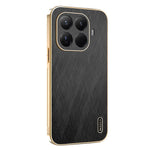 KADEM For Xiaomi 15T Pro Case Electroplating Silk Texture PU + TPU Phone Back Cover