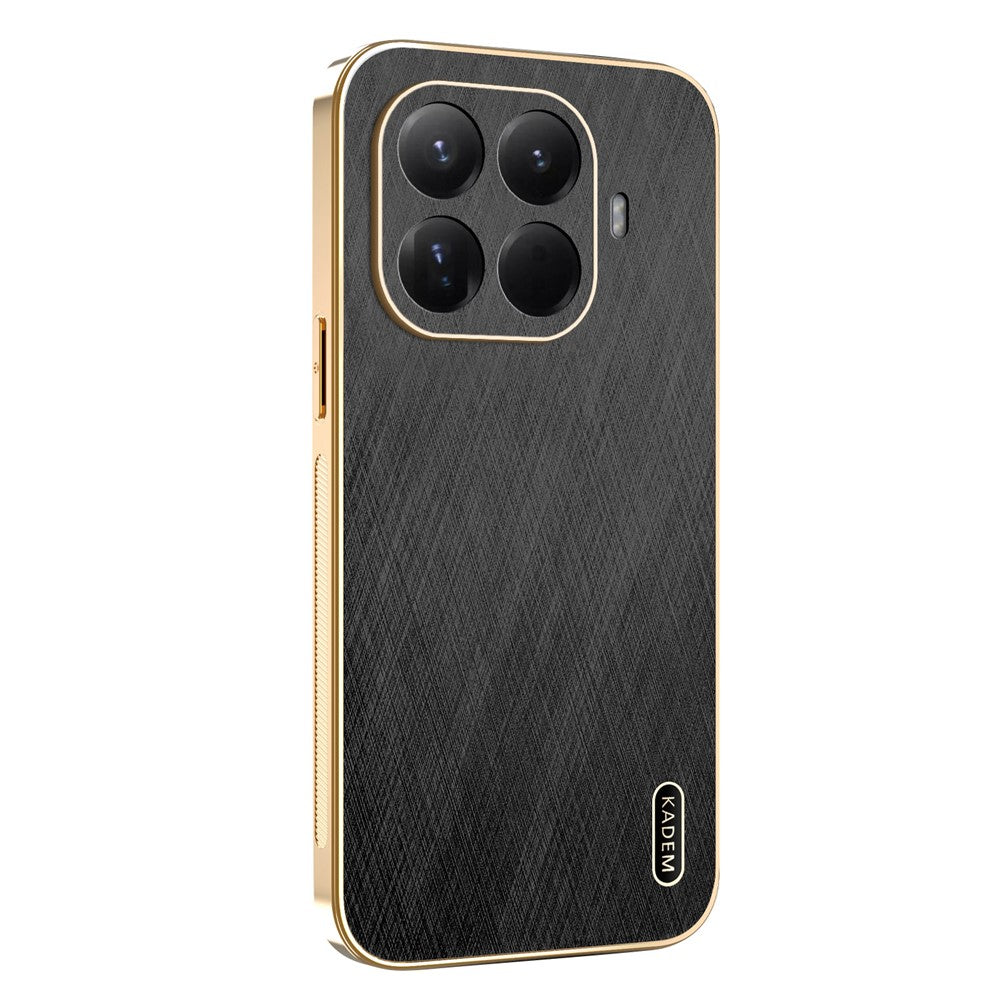 KADEM For Xiaomi 15T Pro Case Electroplating Silk Texture PU + TPU Phone Back Cover