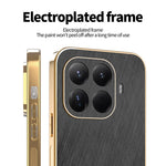 KADEM For Xiaomi 15T Pro Case Electroplating Silk Texture PU + TPU Phone Back Cover