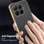 KADEM For Xiaomi 15T Pro Case Electroplating Silk Texture PU + TPU Phone Back Cover