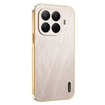 KADEM For Xiaomi 15T Pro Case Electroplating Silk Texture PU + TPU Phone Back Cover