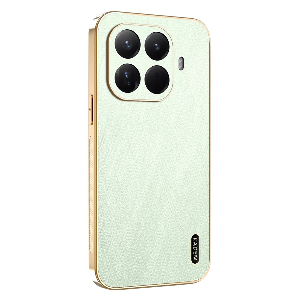 KADEM For Xiaomi 15T Pro Case Electroplating Silk Texture PU + TPU Phone Back Cover