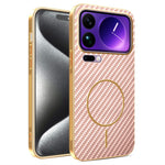 For Xiaomi 17 Pro Max Phone Case Carbon Fiber Textured Electroplated TPU Back Cover