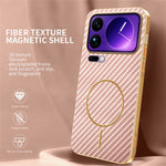 For Xiaomi 17 Pro Max Phone Case Carbon Fiber Textured Electroplated TPU Back Cover