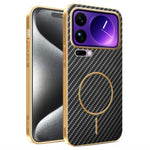 For Xiaomi 17 Pro Max Phone Case Carbon Fiber Textured Electroplated TPU Back Cover