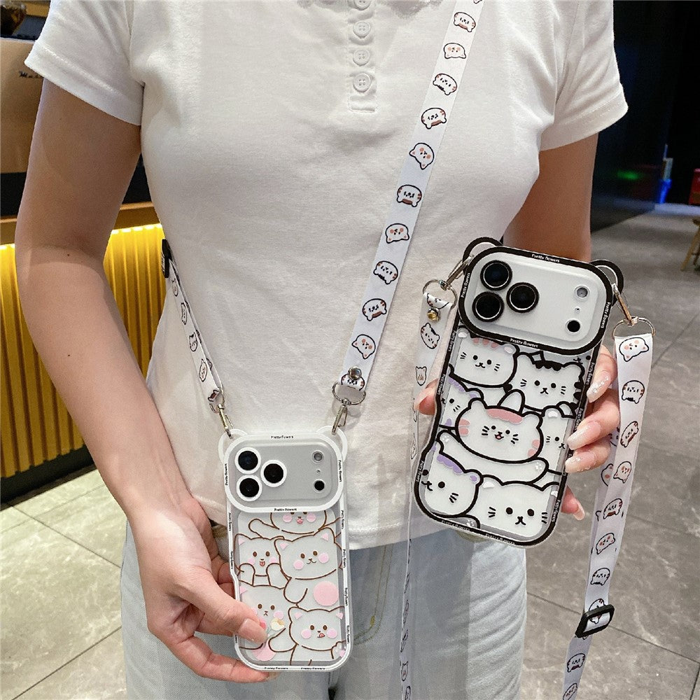 iPhone 18 Pro Max / 17 Pro Max Skal med Axelrem Björn - Modell A