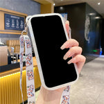 iPhone 18 Pro Max / 17 Pro Max Skal med Axelrem Blom Björn - Modell B