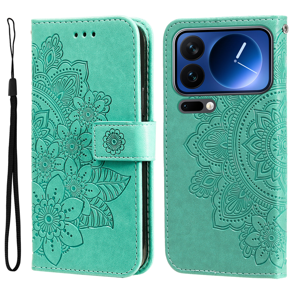 For Xiaomi 17 Pro Case Floral Pattern PU Leather Wallet Stand Phone Cover