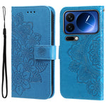 For Xiaomi 17 Pro Case Floral Pattern PU Leather Wallet Stand Phone Cover