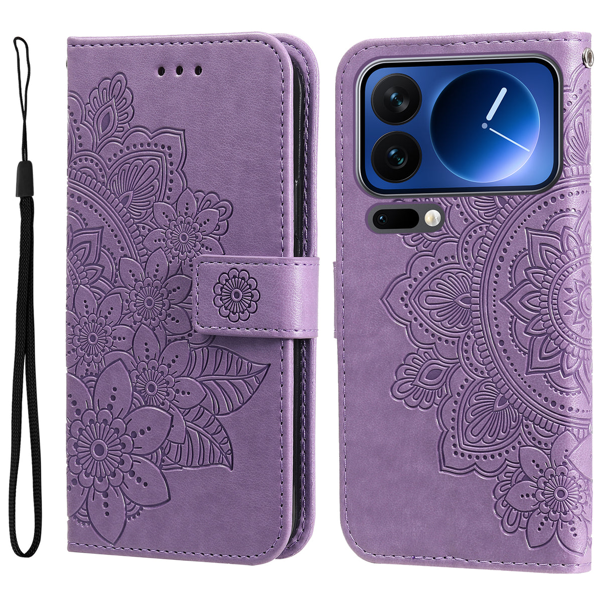For Xiaomi 17 Pro Case Floral Pattern PU Leather Wallet Stand Phone Cover