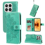 For Xiaomi 17 Case Floral Pattern PU Leather Wallet Stand Phone Cover