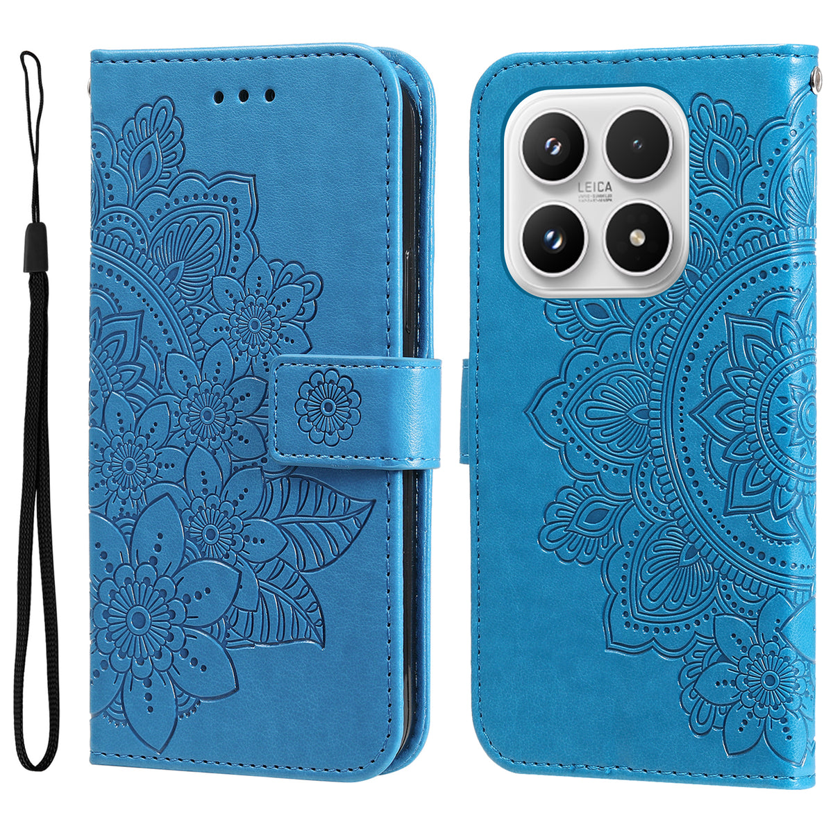 For Xiaomi 17 Case Floral Pattern PU Leather Wallet Stand Phone Cover