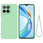 For Honor 400 Smart 5G / Honor X7d 4G / Honor X7d 5G / Honor 400 Smart 4G Liquid Silicone Case Phone Back Cover with Hand Strap