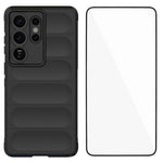 WANLONFENG För Samsung Galaxy S26 Ultra TPU-skal HD-serien Halkfritt mobilskydd med härdat glas